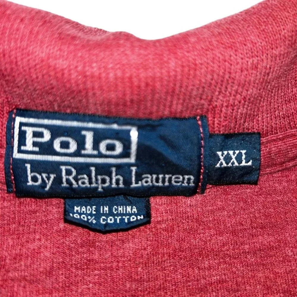 Polo by Ralph Lauren Men's Red Quarter-Zip Sweatshirt